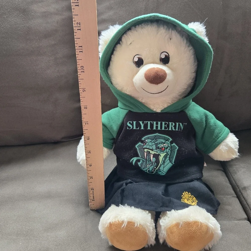 Build A Bear White‎ Plush Harry Potter Slytherin Outfit Hoodie Shirt Skirt BABW